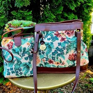 Brahmin Vintage Tapestry Bags - 2 Matching Purses!